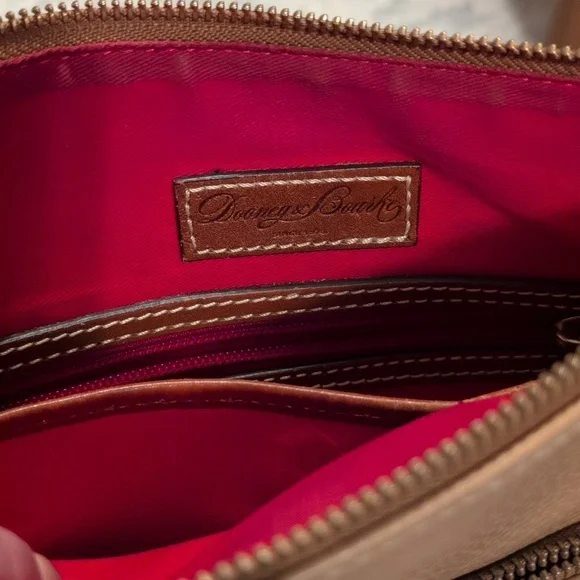 Dooney & Bourke Brown and Tan Leather Crossbody Bag - Picture 2 of 12